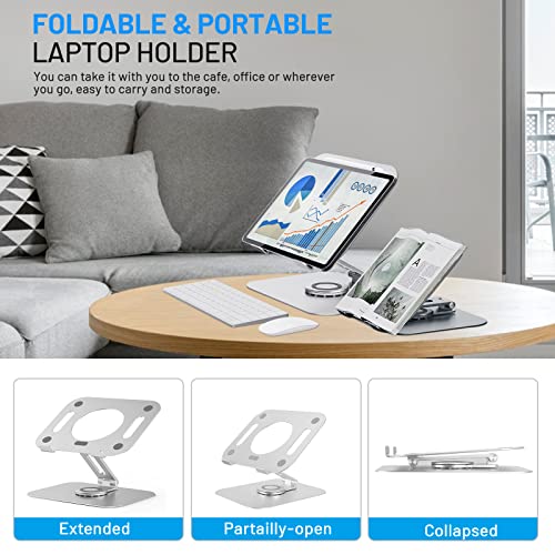 Laptop-Stand--Adjustable-Laptop-Stand-for-Desk-with-360-Rotating-Base-Ergonomic-Laptop-Riser-for-Collaborative-Work-Foldable-Portable-Computer-Stand-for-All-MacBook-Laptops-up-to-156-inches