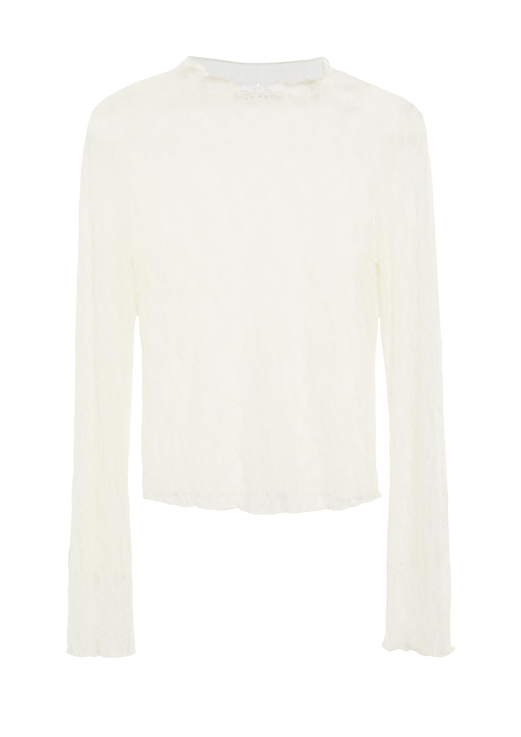 COMMA Damen Langarm-Shirt – Slim Fit, Rollkragen, Trompetenärmel