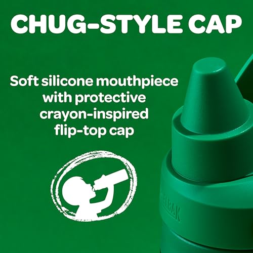 Image of CamelBak Crayola Chug Insulated Stainless Steel Water Bottle, Cold Retention Design with Spill Resistant Chug Lid for Everyday Hydration, 16oz, Mountain Meadow