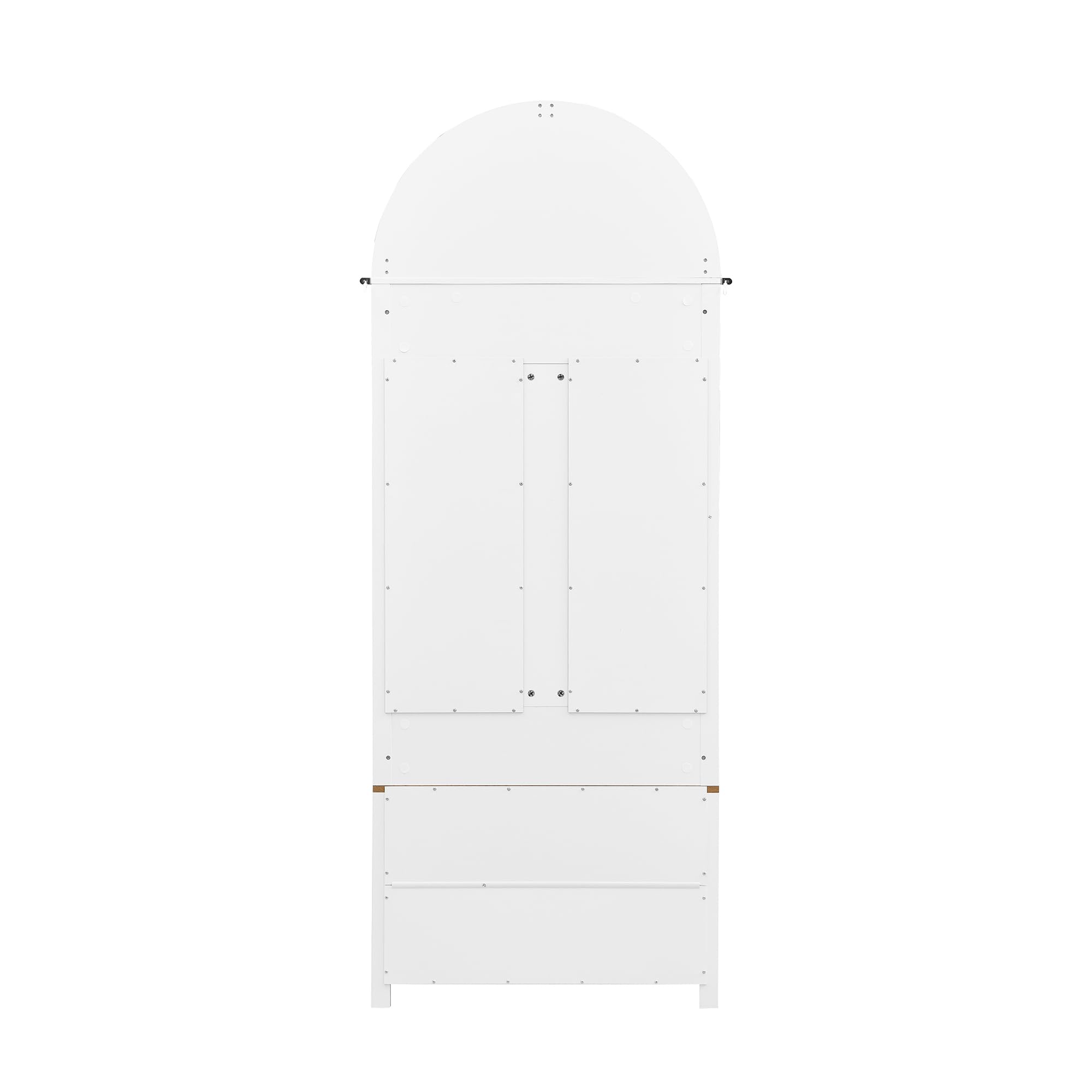 Armadio Guardaroba Multifunzionale con Scarpiera , Ripiano e Gancio-Hall Tree per Ingresso Corpo in MDF Resistente Design Moderno Robusti Piedini in Ferro Pratico Spazio di Archiviazione (Bianco)