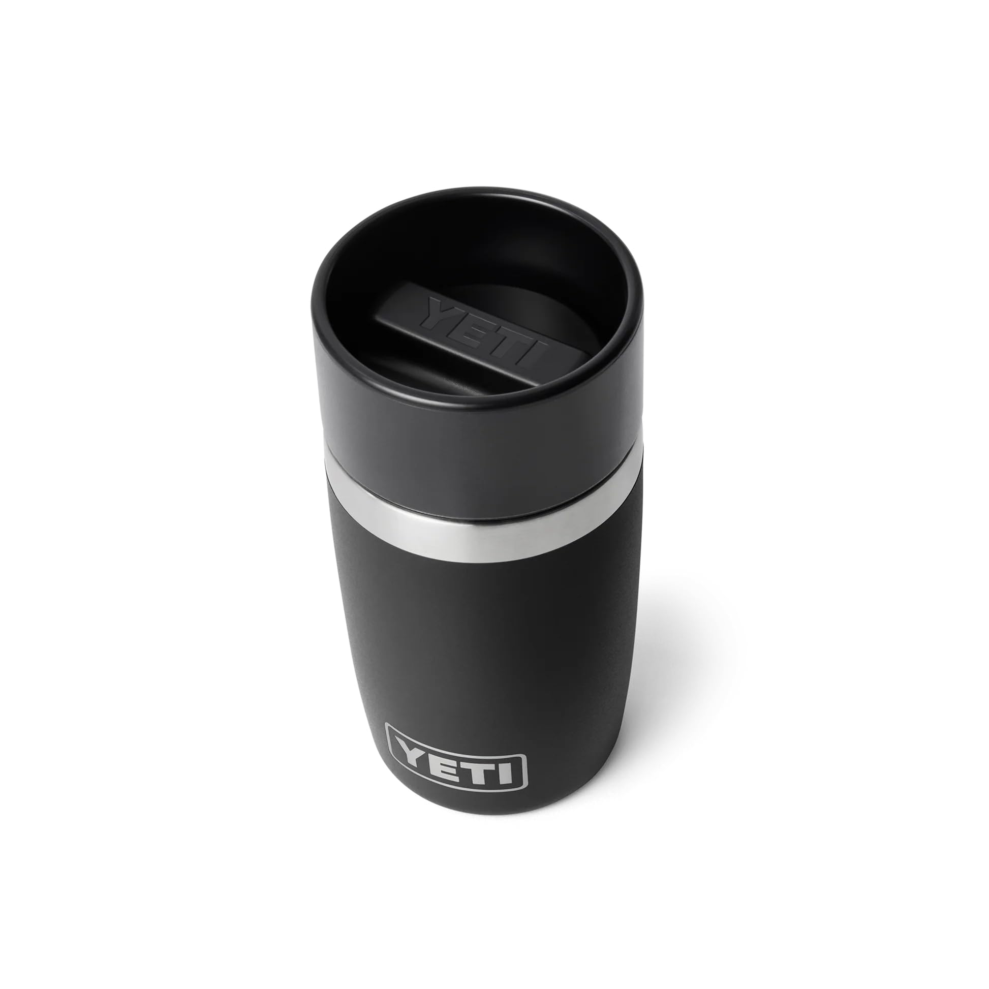YETI Rambler Bottiglia da Viaggio, Bottiglia per Caffè Isolata Vacuum in Acciaio Inossidabile con Cap Commuter Leakproof Hotshot, nero, 237 ml