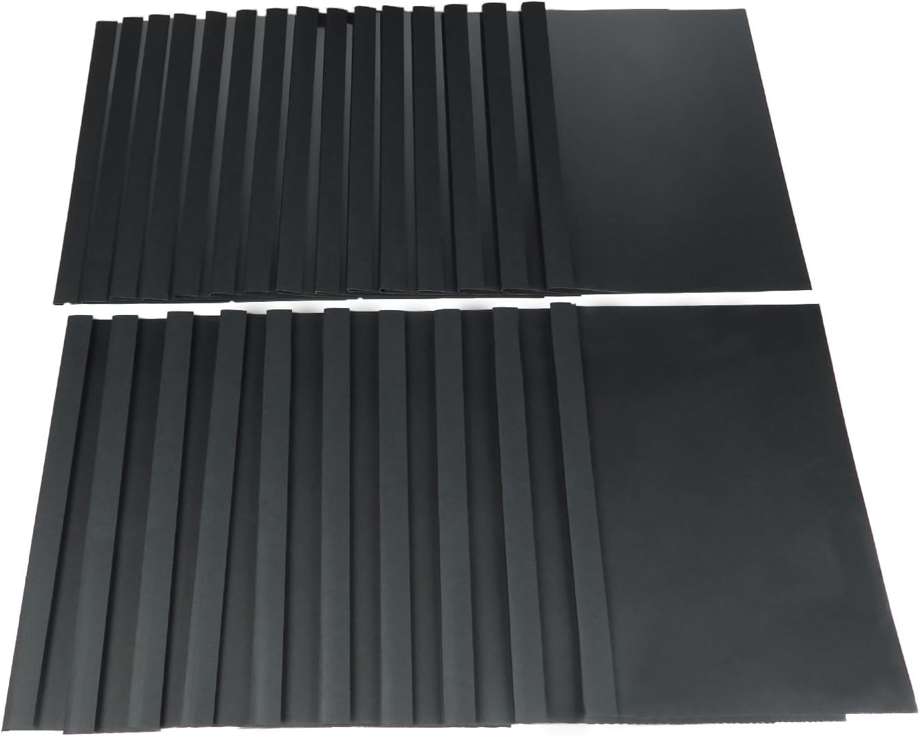 RAYSON Couvertures de reliure thermique, 15-100 feuilles, 2 mm, 3 mm, 4 mm, 6 mm, 12 mm, A4, Noir, Pack de 25