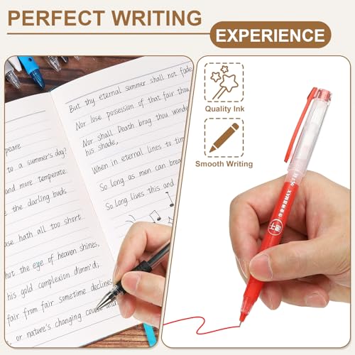 Bolígrafos de gel 0.5mm pack 24 tinta roja PATIKIL miniatura 4