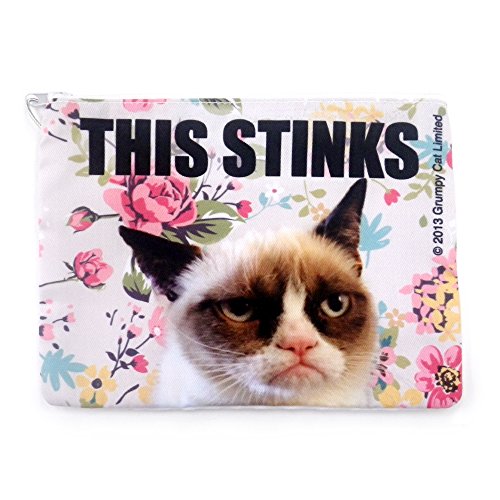 Grumpy Cat Zip Top Pouch- "This Stinks"