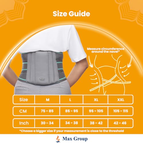 Image of AGEasy (Max Group Cotton Comfort LS Back Support Belt For Back Pain Relief | Additional Gel Padding To Prevent Heat Loss | Back Belt For Back Pain | Waist Belt For Men & Women (Large, 34-38 Inches)