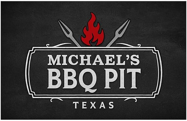 Custom BBQ Pit Grill Mat – Personalized BBQ Grill Rug for Outdoor Grills | Funny Low-Pile Under Grill Mat for Dad, Grandpa, or Husband | Custom Backyard BBQ Mat Gift, Anti-Slip Dotted Back