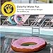 Kicko Inflatable Donut Pool Float - 4 Pack Multi-Colored Doughnut Blow-up Swim Tube Toy for Floating, Swimming & Summer Beach Games - 18''