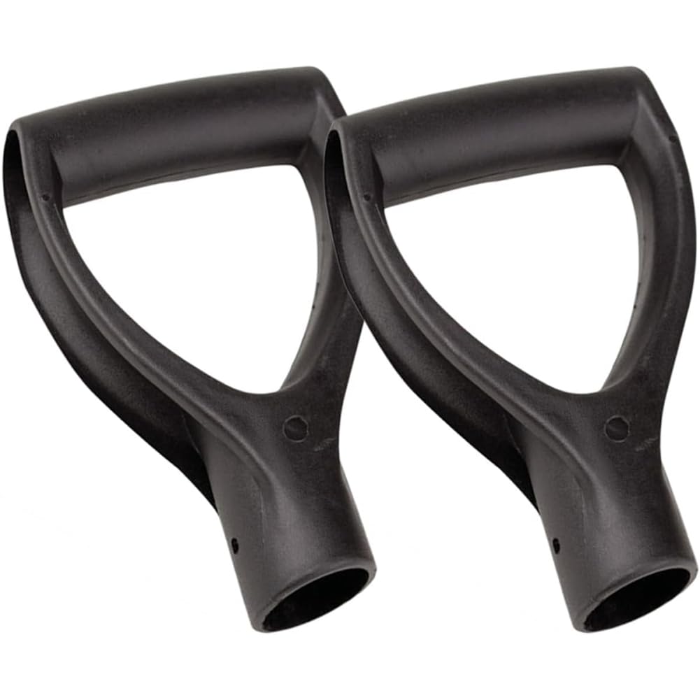 Littimoon Replacement D-Shaped Plastic Handle 2-Piece 32cm Inner Diameter for Garden Tools for and Shovel Handles