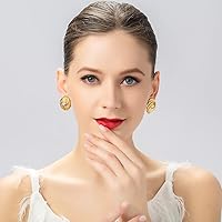 Vista 2 de Gold Silver Love Knot Clip On Earrings for Women, Fashion Clip On Earring No Pierced Earring