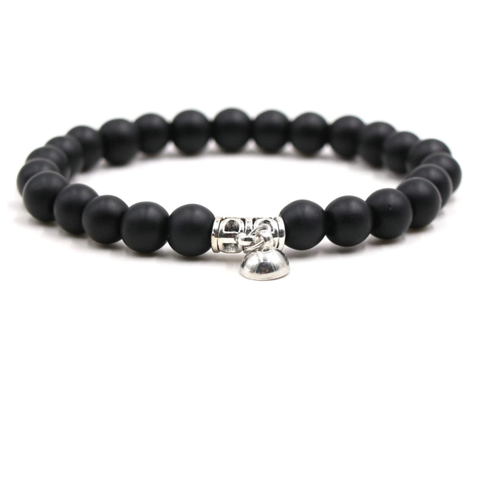 Bracelet en pierre de 8mm extensible pour éviter les douleurs de fermoir - 2