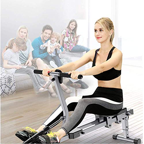Indoor Rower met 8 weerstandsniveaus, opvouwbare roeitrainer, stil magnetisch remsysteem, compatibel met borstband, getest op veiligheid - Afbeelding 4