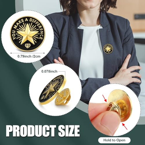 Image of Yunlly 100 Pcs Employee of The Month Lapel Pins, Make A Difference