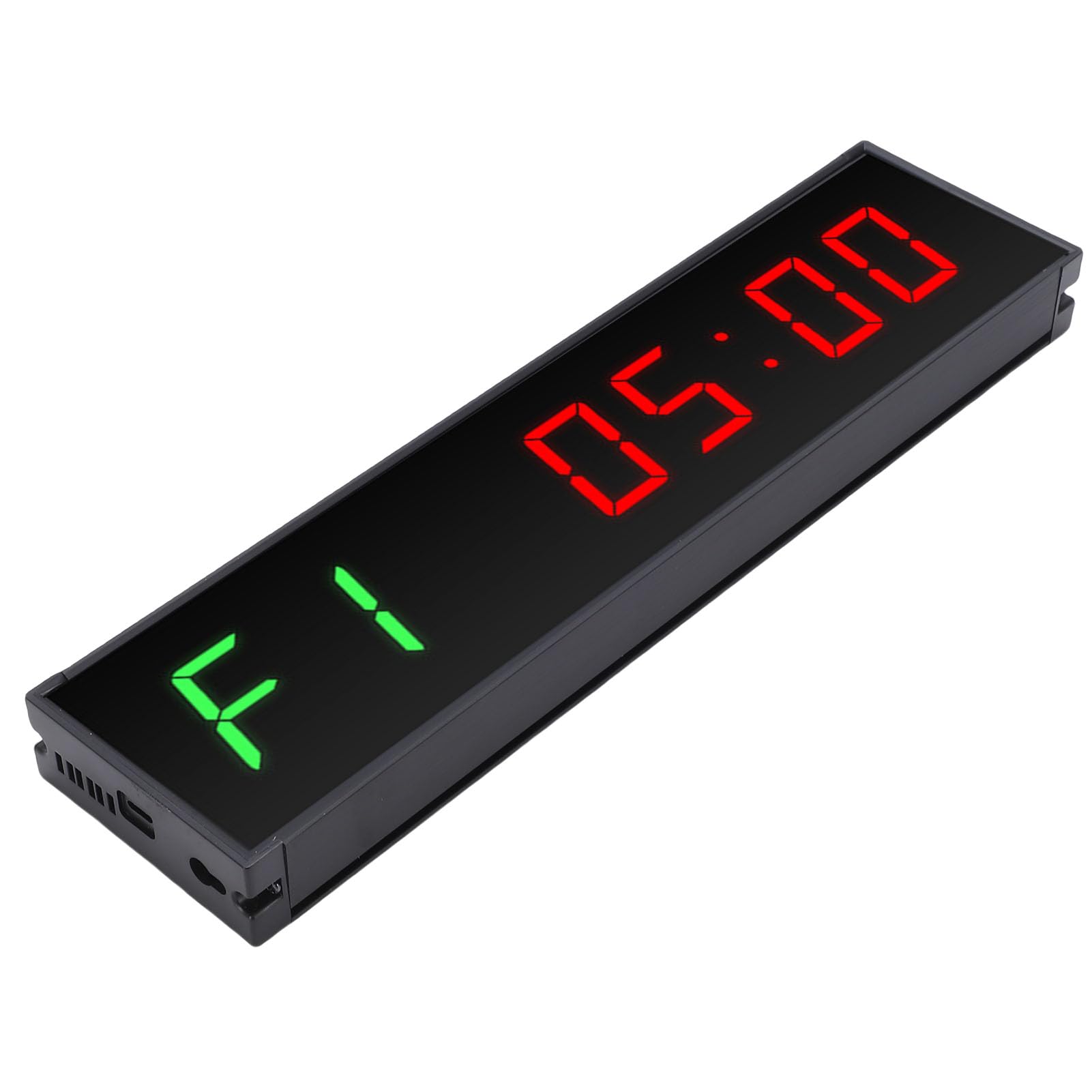 Minuteur de Gym à Brancher Bleu 3,8 cm Écran LED à 6 Chiffres Télécommande Compte à rebours Chronomètre avec 6 Modes d'entraînement pour l'entraînement Physique