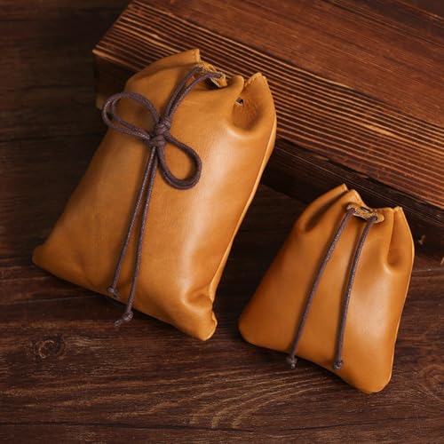 Medieval Leather Drawstring Pouch Premium Coin Pouch for Men Coin Holder for Purse Women Leather Drawstring Coin Purse4