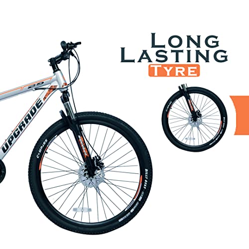 Image of UPGRADE Cycle Weapon 900 with Disc Brake, Front Suspension and 21 Speed Shimano Gear, Ideal for: Adults I Frame Size: 18 inch| Wheel Size: 29 inch | 85% Assembled (Easy self-Assembly) (Silver)