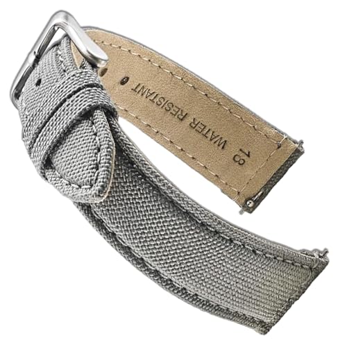 Alpine Cordura Fabric Watch Band – Quick Release Replacement Watch Bands – Water Resistant Back Lining Leather Strap – Watch Bands for Women & Men – Compatible with Regular & Smart Watch Bands
