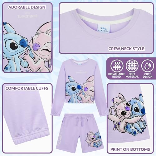 Disney Stitch Track Suit Girls Activewear Sweatsuit Teens 2pcs Sweatsuit Kids Clothing4