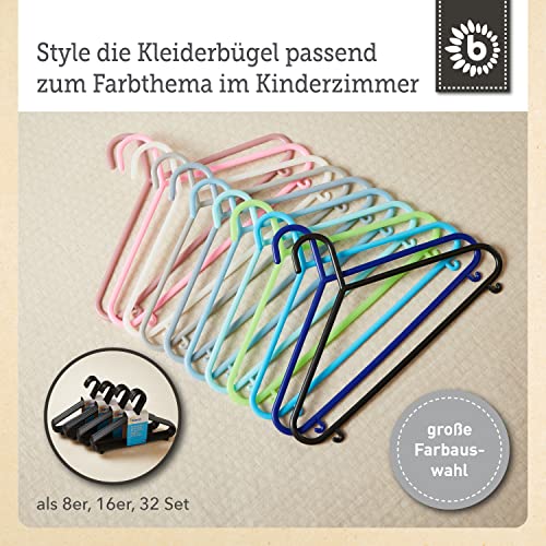 Bieco Kinder Kleiderbügel Kunststoff, Schwarz, 8 Stück – Ansicht 6