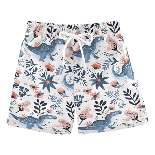 ALAZA Lion Heart Love Leaf Boys Quick Dry Beach Board Shorts Kids Swim Trunks Bathing Suit Swimsuit 5T Multicolor