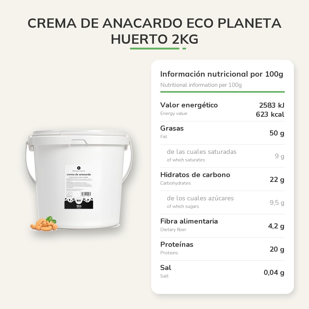 PLANETA HUERTO | Crema de Anacardo ECO 2kg