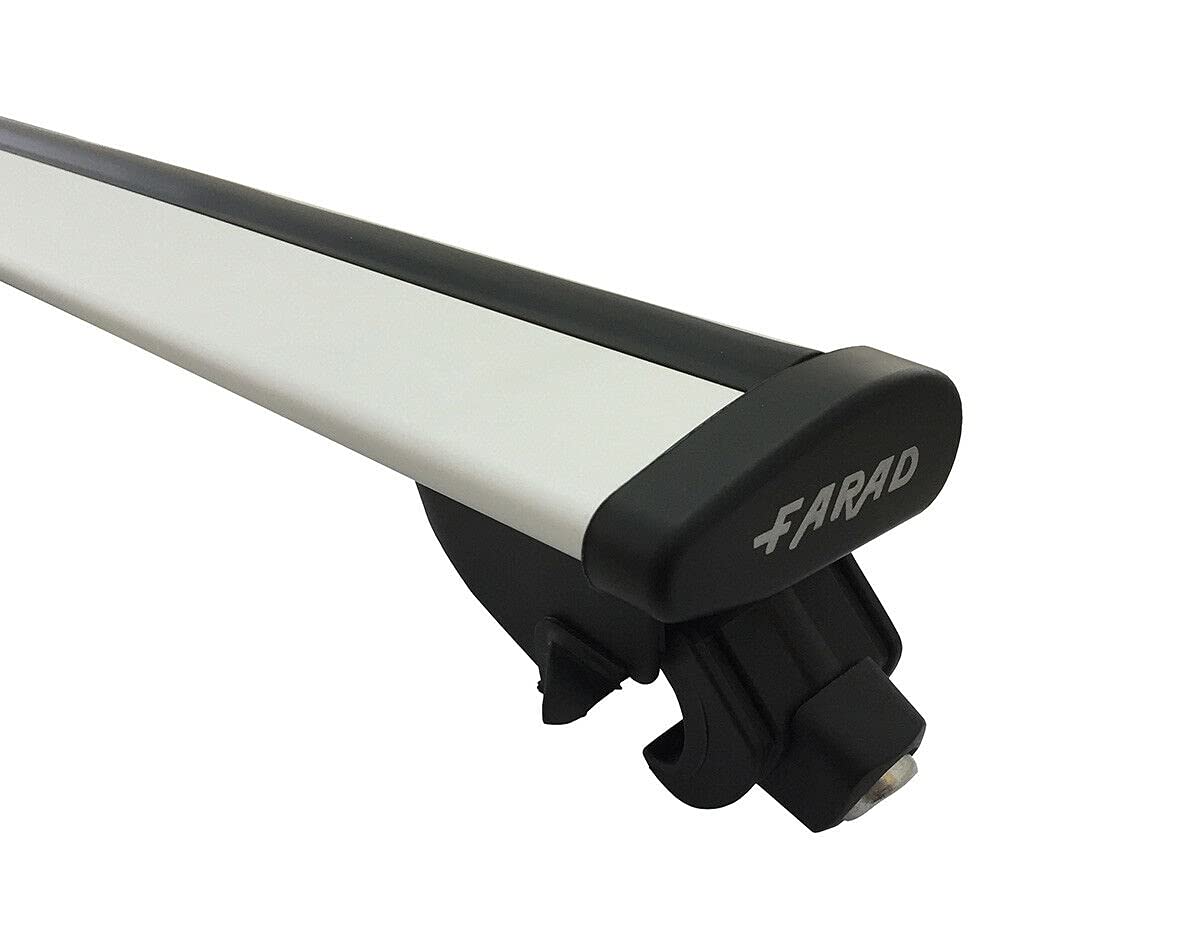 Barre portatutto FARAD BM + AERODYNAMIC GREY in alluminio compatibili con SUZUKI SX4 S-CROSS HYBRID dal 2022 in poi con corrimani bassi railing integrati