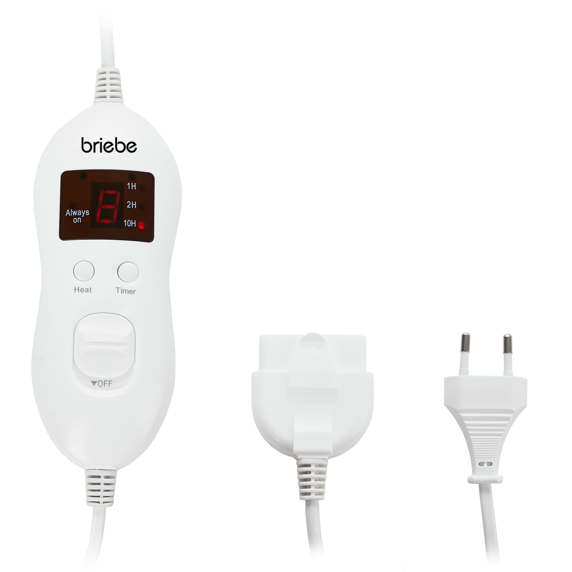 briebe Calienta Camas Eléctrico 150 x 80 cm, 8 Niveles Temperatura, Temporizador, Cama Individual, Rápido Calentamiento, Lavable, Suave, Forro Polar Beige, 60W, EB1135