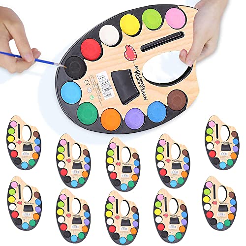 Image of Party Propz water color paint set - 10 Pcs Multicolor Watercolor with Paints Brush | return gifts for birthday party | water color paint set | water colors for kids | Return Gift for Kids Birthday