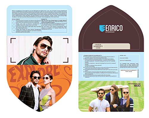 Image of Enrico Unisex Square Full Rim Bluno Blue Light Blocking Blue Cut Computer Glasses /Reading Glasses, Blue, Zero Power Glasses, with Blue Light Filter & Anti-glare for Eye Protection from UV Light by Laptop /Mobile Screen