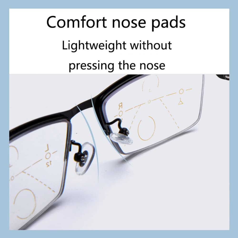 Progressives Lesebrille Multifokale Photochrome Lesebrillen Blau Licht Blockierende Brille Sonnenbrille Damen Herren Leser Brille (Size : +2.50)