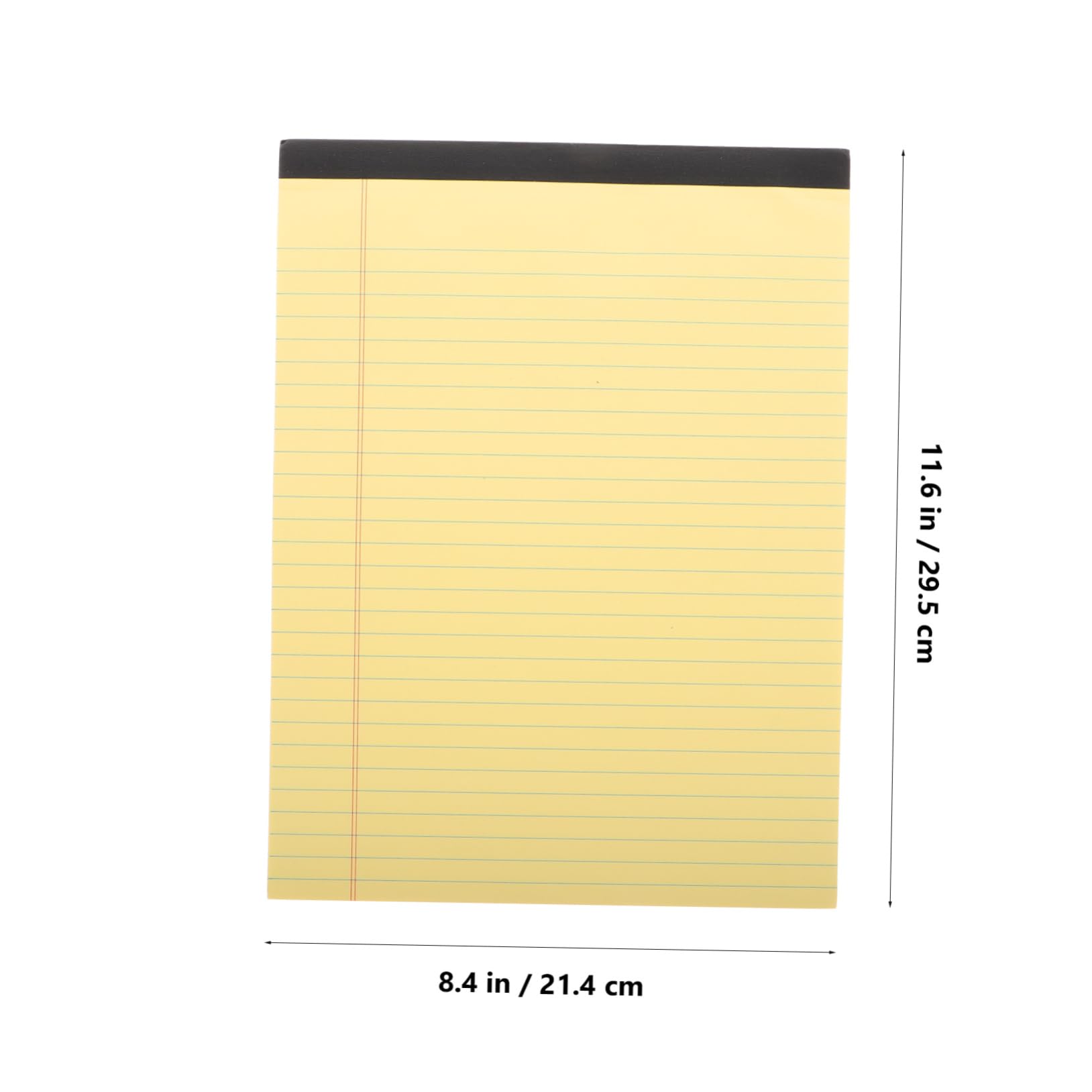 Blocco Note A4 6 Pezzi in Pasta di Legno, Pagine Rigate | Layout a Sezioni Strappabile, Giallo 214×295mm, Uso Quotidiano e Business per Professionisti e Studenti