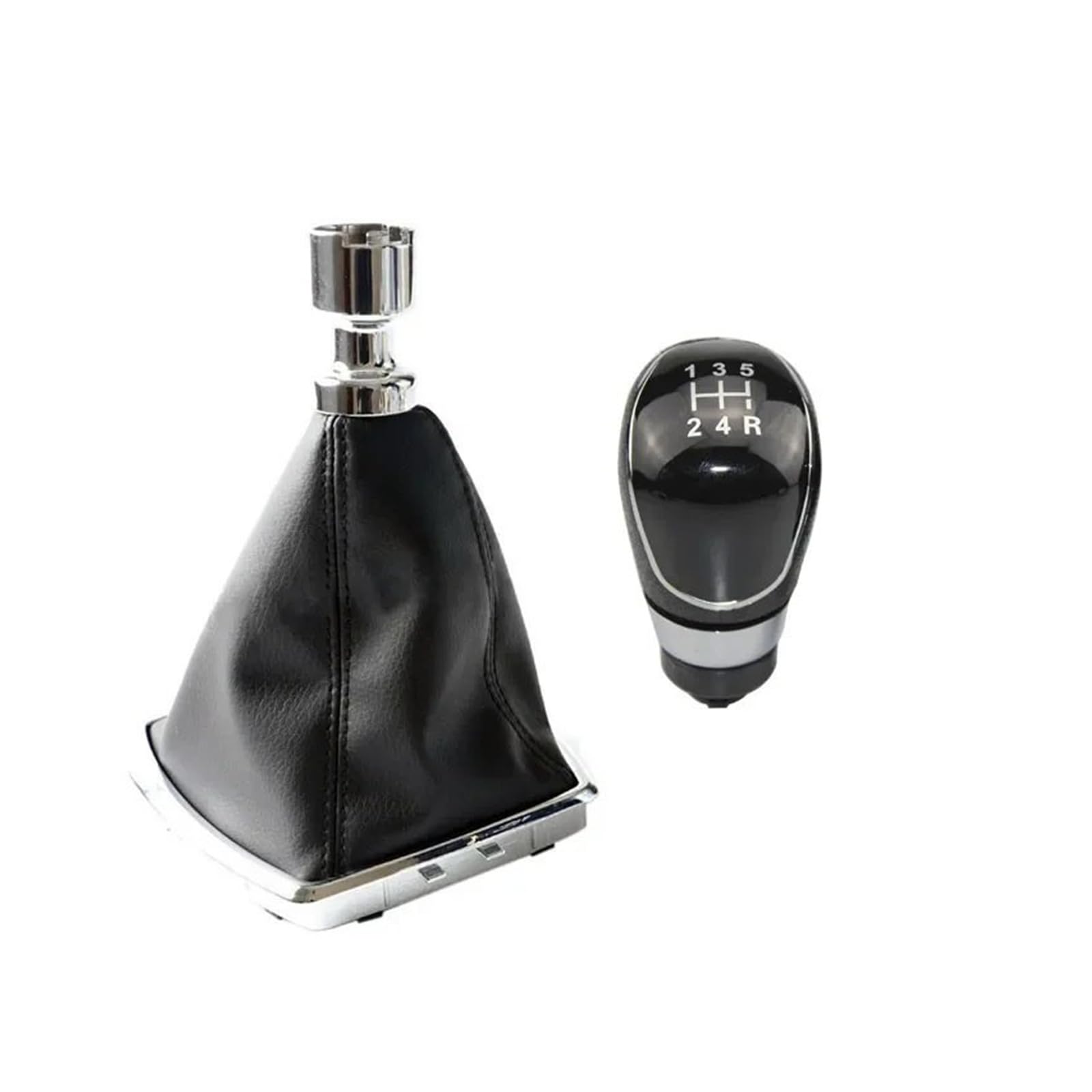 Linqianbhd One Color Gear Lever Shift Knob For Kuga For Mk1 2008 2009 2010 2011 2012 Car Gear Shift Knob Lever Change Head Gearbox Shifter Cover(5 Speed Black)