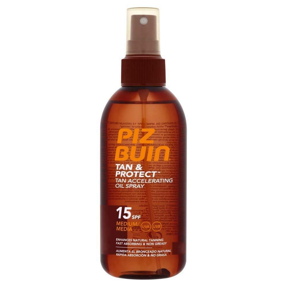 3 x Piz Buin Tan & Protect Accelerating Oil Spray SPF15-150ml