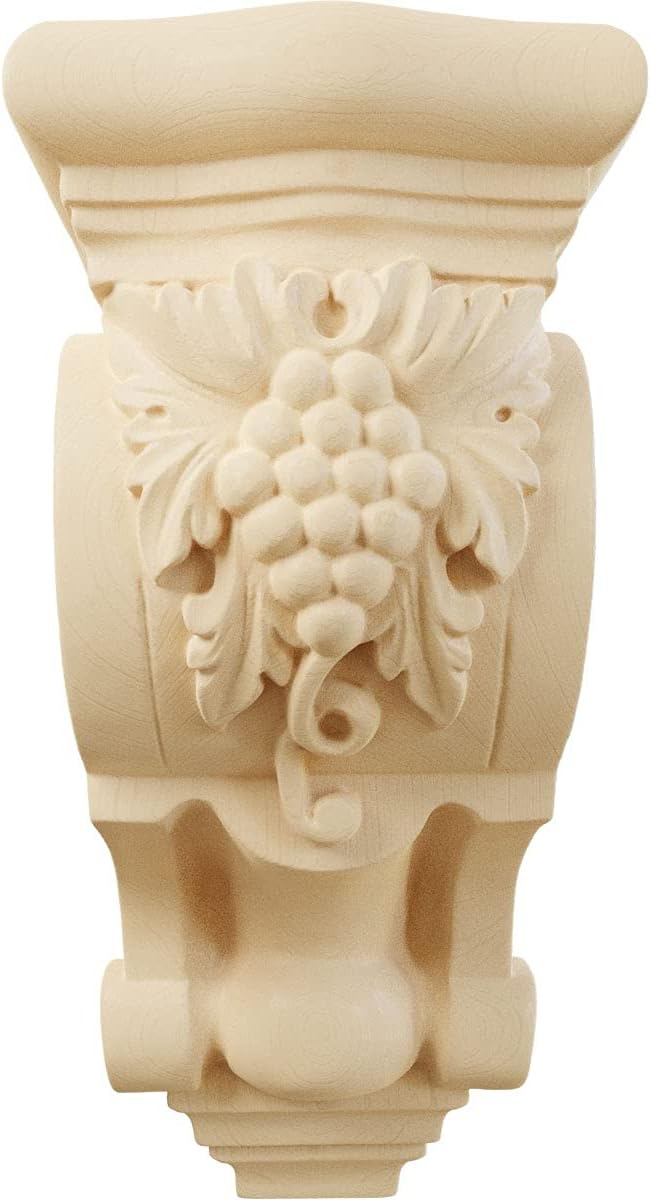 Free Shipping 🛒 Ekena Millwork COR03X04X07GRMA-CASE-6 Small Grape Bunches Wood Corbels, 3 1/2W x 4 3/8D x 7 7/8H, Maple 80% Off Discount Ekena Millwork COR03X04X07GRMA-CASE-6 Small Grape Bunches Wood Corbels, 3 1/2W x 4 3/8D x 7 7/8H, Maple