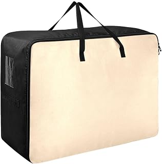 Bisque Storage Bag, 27.5x19.7x11 In, Garment Storage Organizer Travel Cargo Duffel Bags Storage Organizer for Clothes, Bedding, Comforter