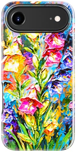 Coque iPhone 17 Air rigide haut de gamme aux motifs de fleurs sauvages