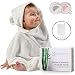 Baby Bath Towel | Organic Bamboo Towel and Washcloth Set | Hypoallergenic | Hooded Baby Towel Set for Boys and Girls | Unisex