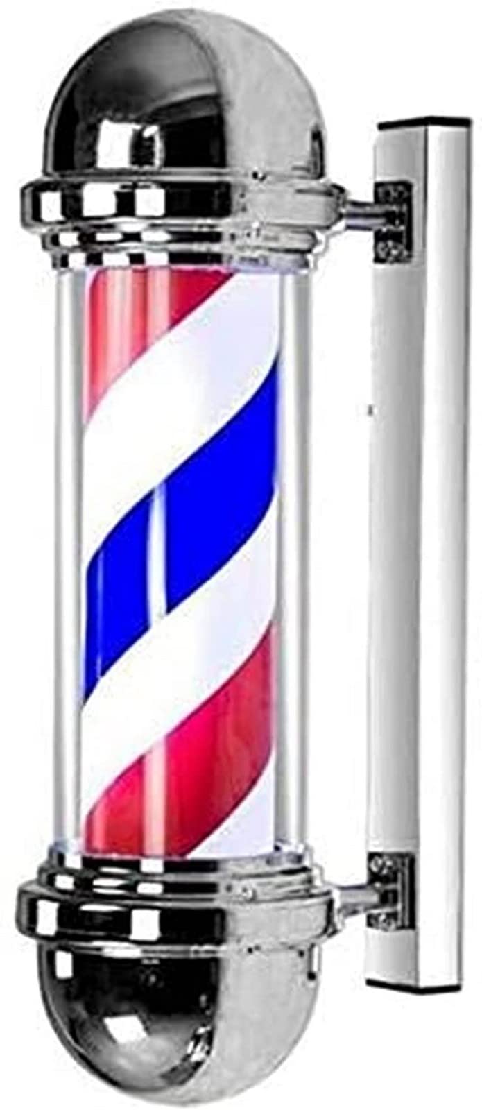 Éclairage pour barbier rotatif mural pour vitrine de salon