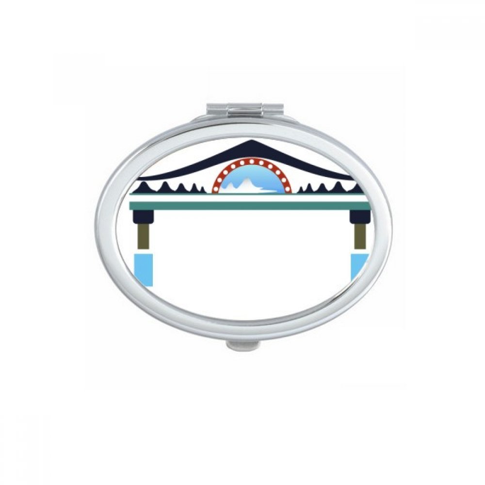 Miroir de maquillage Tour de Séoul ovale et mignon pour vos retouches en voyage