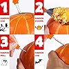 sinotron Pumpkin Carving Kit - 4 Easy Halloween Pumpkin Carving Tools Set with 10 Stencils Patterns, Professional Heavy Duty Pumpkin Carving Knife for Family Party Halloween Decorations Decor #2