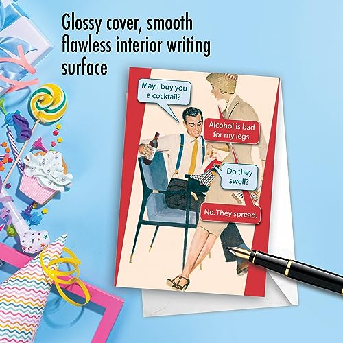 Nobleworks - Funny Retro Birthday Card With Envelope - Adult Humor, Celebration Greeting - Bad For Legs 0754 #TOP4