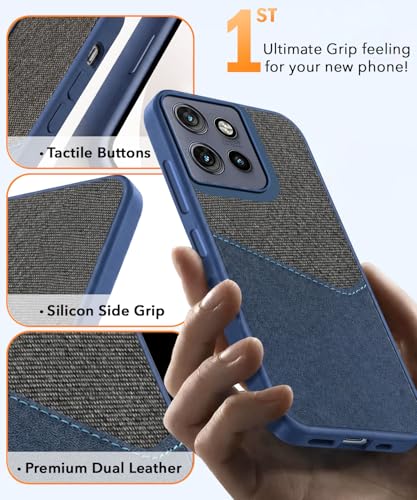 Image of Jkobi Back Cover Case for Motorola Moto Edge 50 Neo (Dual PU Leather Stitch | Professional Minimalist | Soft and Flexible)