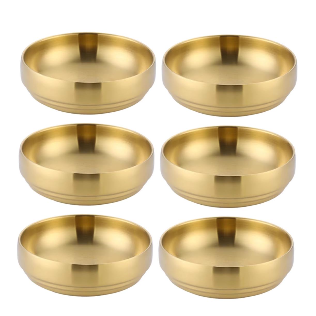 Unomor Stainless Steel Mini Bowls 6pc Condiment Bowls Korean Dishes Small Asian Style for Parties