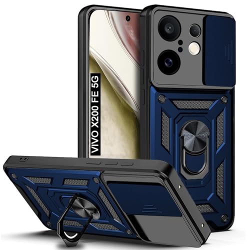 Image of AIBEX Back Cover for Redmi 15 5G | D10 Tough Armor Case | Sliding Camera Shield | 360 Protection | Kickstand Ring Holder | Military-Grade Bumper Case