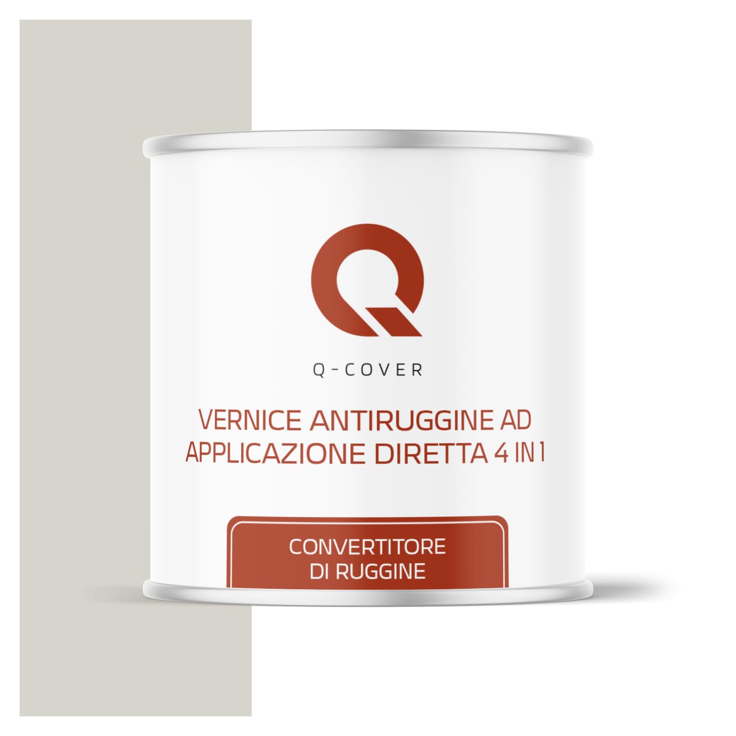 Vernice per metallo antiruggine 2,5L Lucida Bianco grigiastro RAL 9002, vernice anticorrosione, smalto metallico, colore RAL per ferro e acciaio