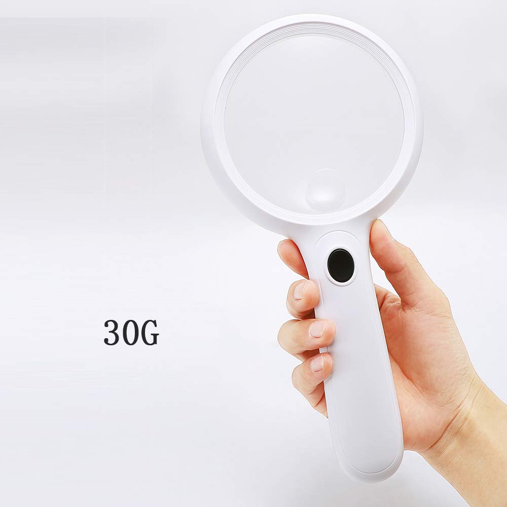 Ingrandimento di Vetro d'Ingrandimento con Luce 14 Luminosi LED IIGHTS 30X Licaltatura Lente Hand Hand Hand Hand Linces per la Lettura