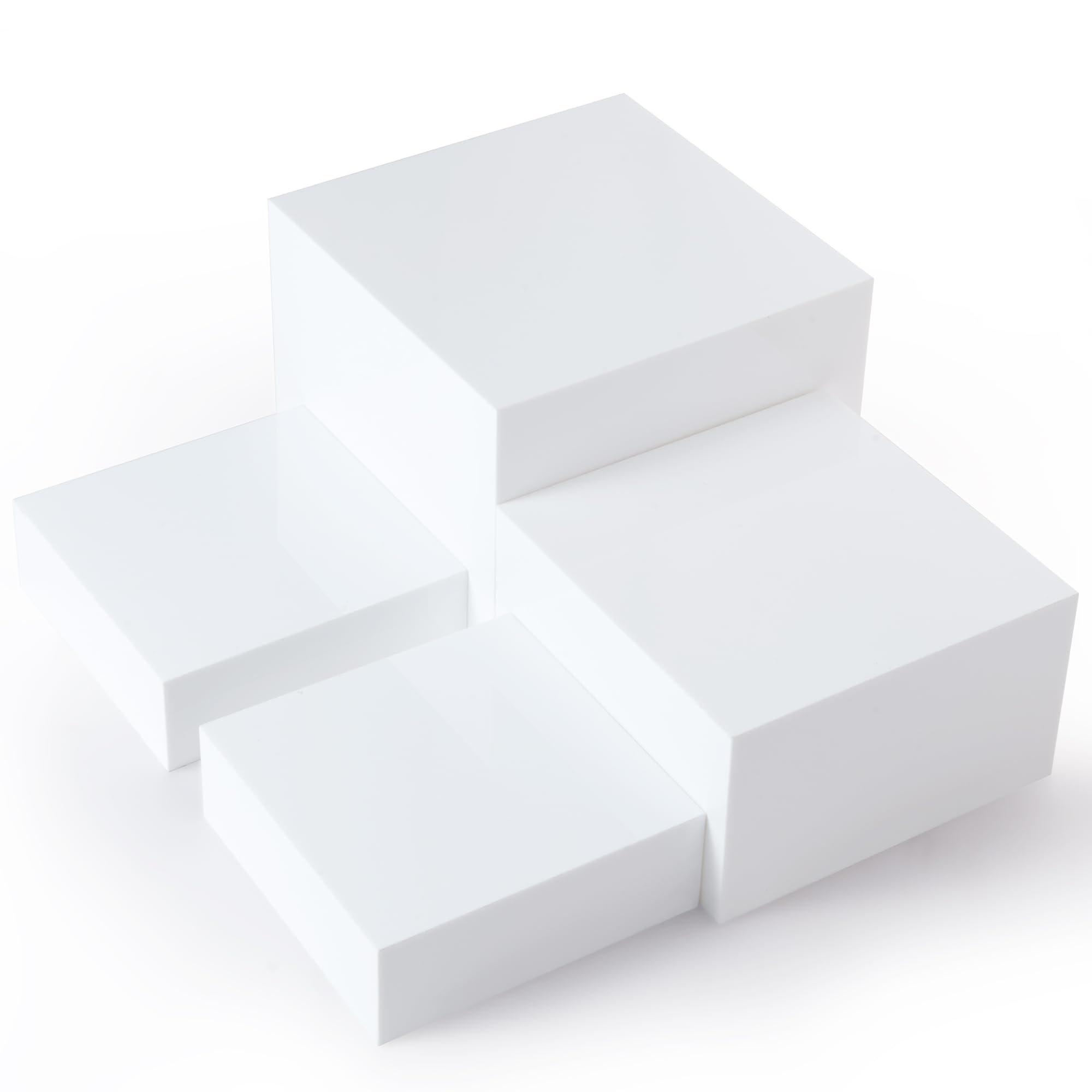 Amazon.com: Set of 4 Acrylic Cube Display Box Risers Food Buffet Riser ...