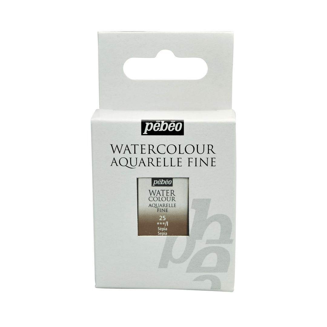 Pebeo Aquarelle Fine Watercolours - Sepia (25) - Half Pan