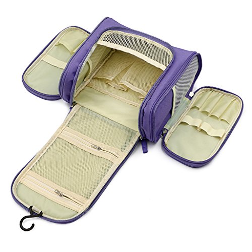 Waterproof Travel Hanging Wash Bag Large - Purple