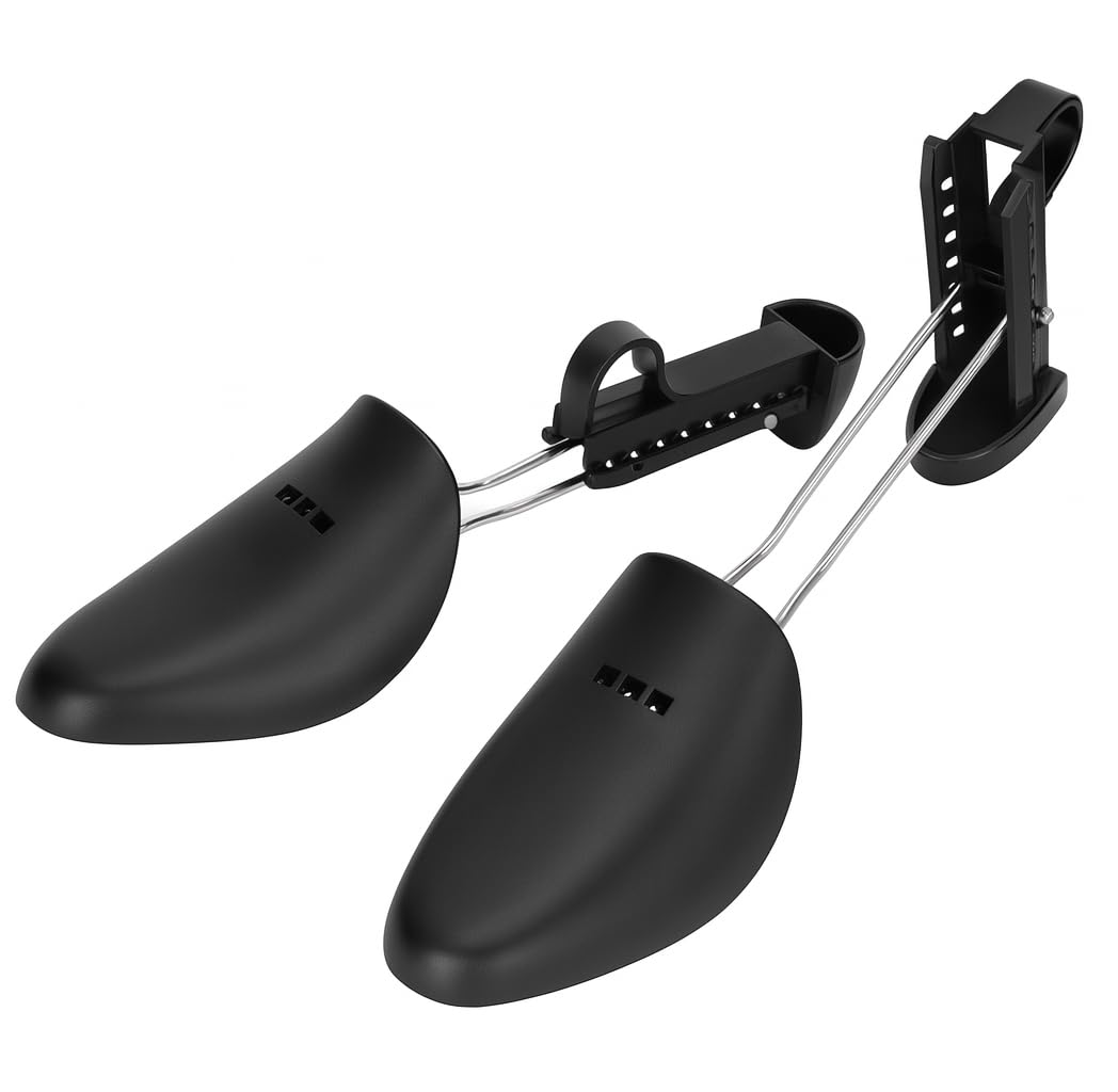 D & K Exclusives Adjustable Shoe Stretcher 1 Pair Shoe Trees for Men and Women, Plastic Shaper for Travel & Storage Use (9 inch -11 inch)