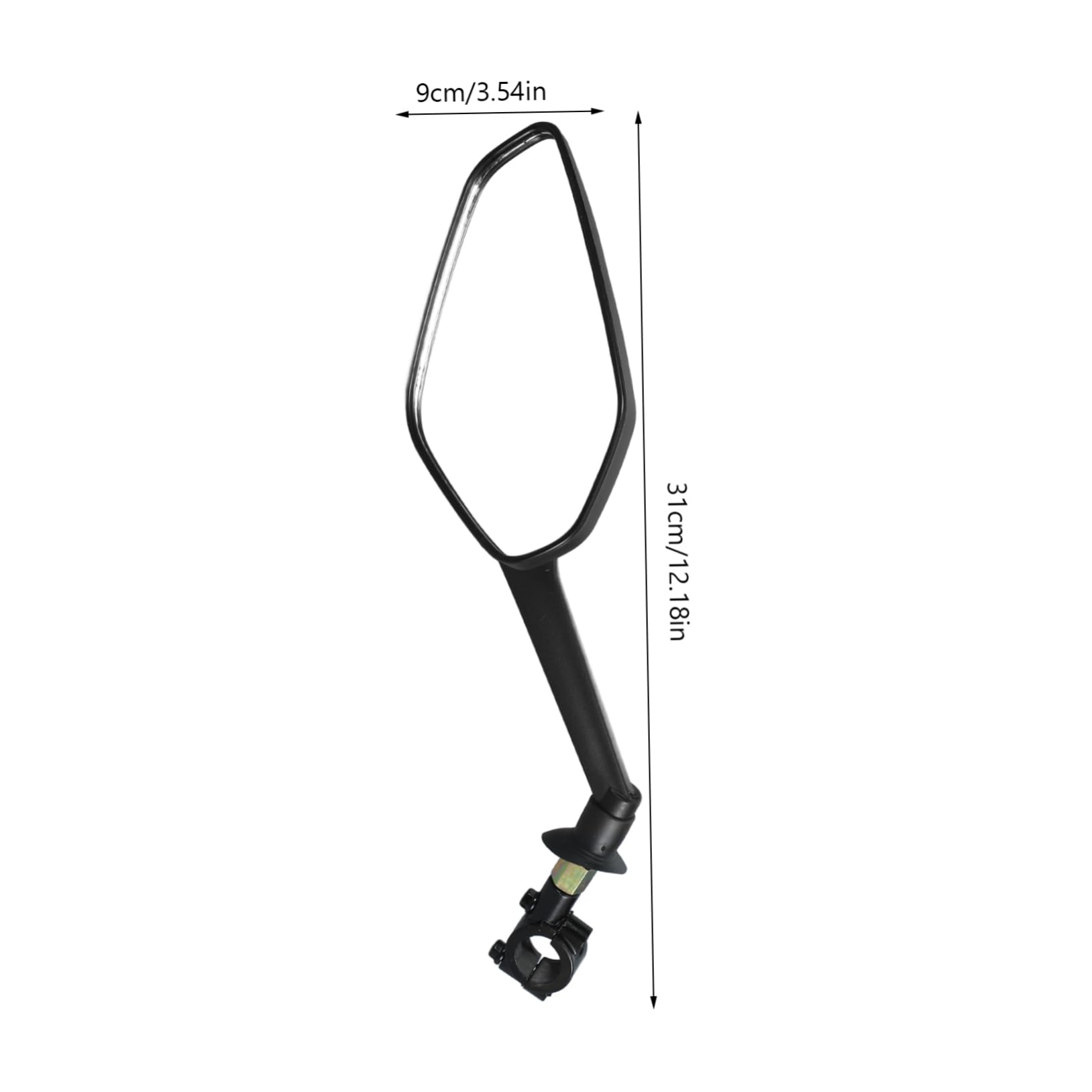 Rétroviseurs de Vélo pour Guidon, Miroir de Sécurité Réglable, 1 Set Noir